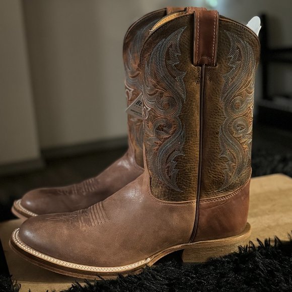 Justin Boot Mens Leather Lahoma Chocolate Brown size 11.5 D NEW w/ Tags in box Justin Men main image 3
